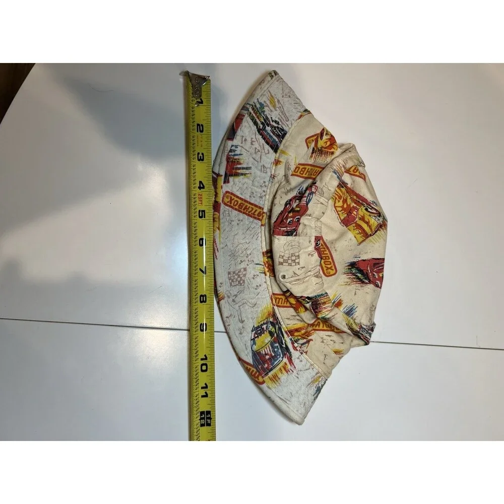 MATCHBOX  Cars Bucket Hat, Roll Up, Size Medium, VTG 1970s